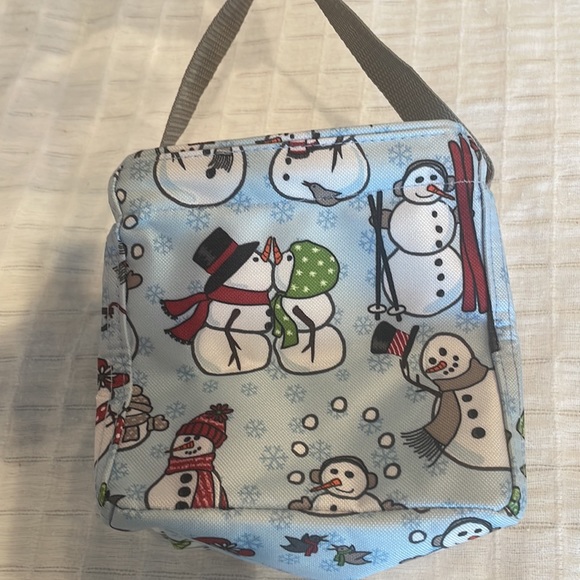 Thirty-One Littles carry all caddy snow daze retired organizer bag snowmen - Picture 9 of 10